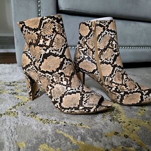 Never Worn Fashion Nova Snake Print Booties